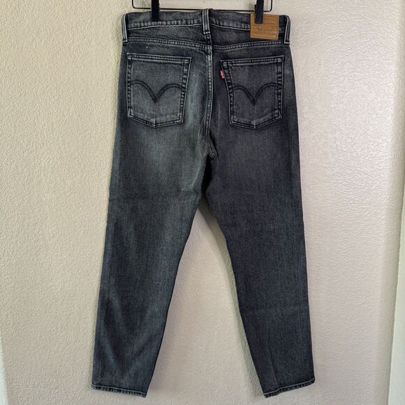 NWT Levi’s Premium Wedgie Icon Jeans Womens 29 High Rise Tapered Leg Black Denim - Picture 5 of 14